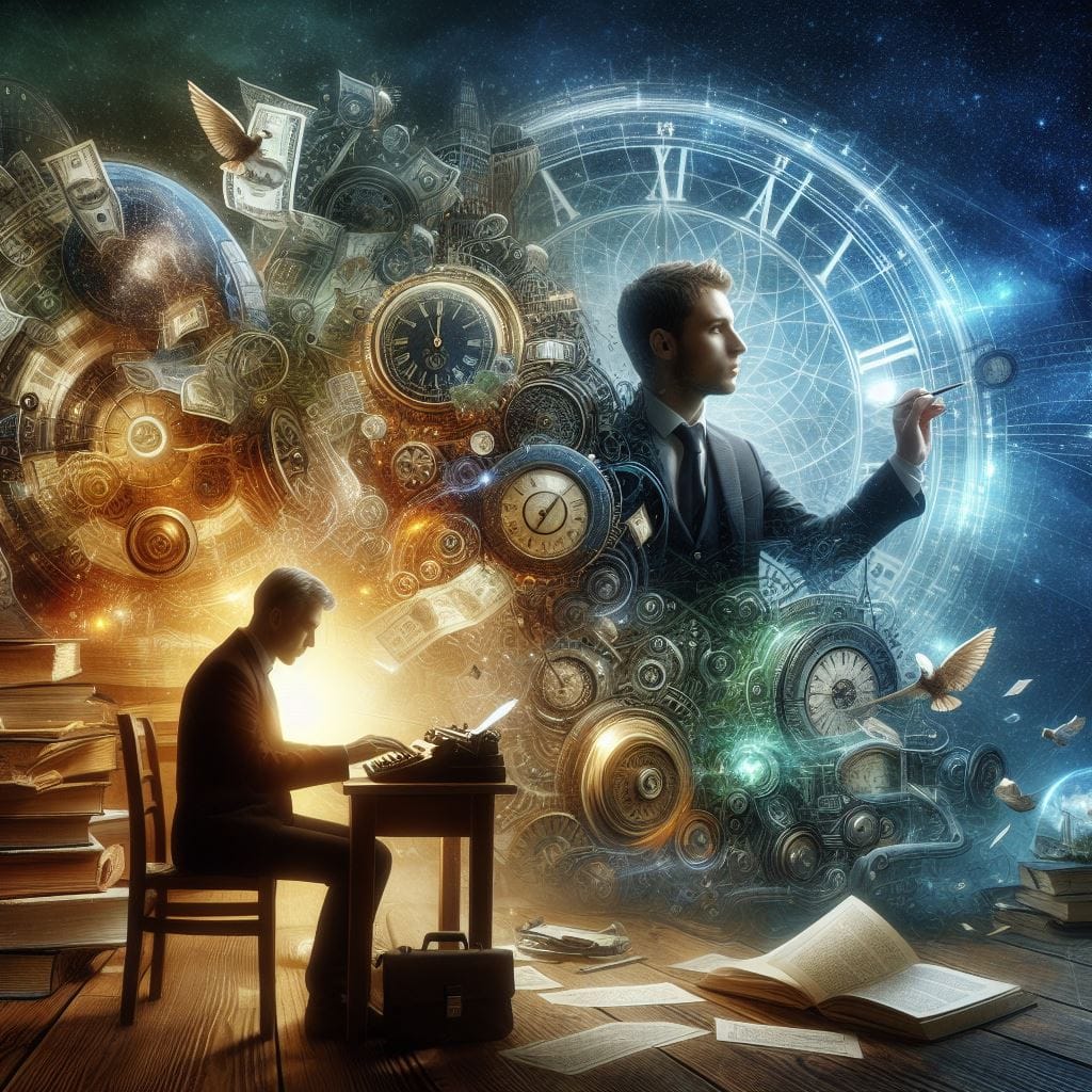 un joven escritor en busca de fama y fortuna, que recibe una oferta irresistible para escribir un libro que cambiará el mundo. El juego del angel